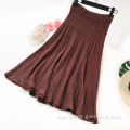 Women Knitted Strip Skirt Women Causal Dress